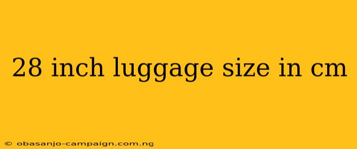 28 Inch Luggage Size In Cm