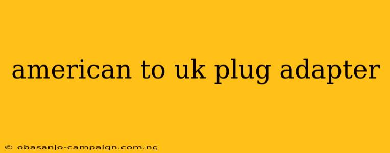 American To Uk Plug Adapter