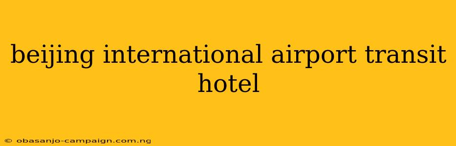 Beijing International Airport Transit Hotel