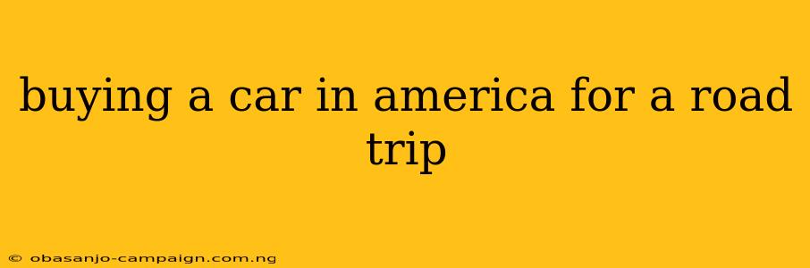 Buying A Car In America For A Road Trip