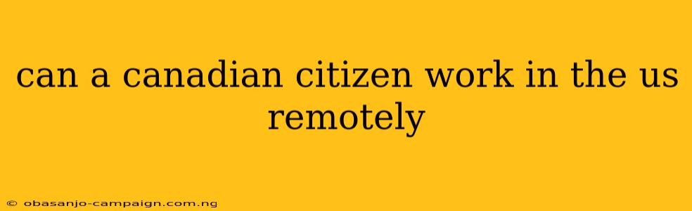 Can A Canadian Citizen Work In The Us Remotely