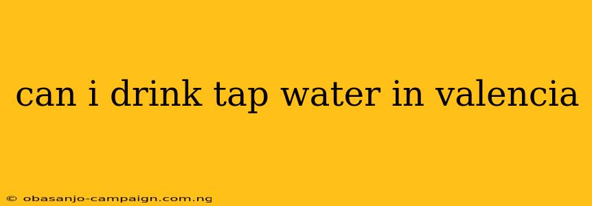 Can I Drink Tap Water In Valencia