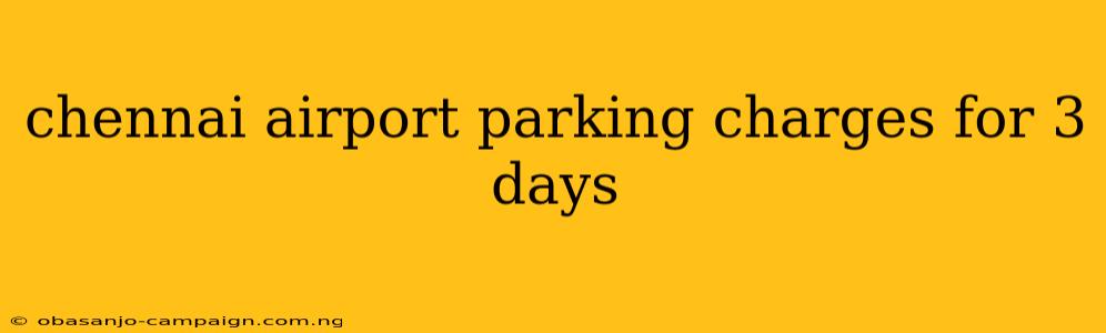 Chennai Airport Parking Charges For 3 Days