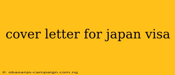 Cover Letter For Japan Visa