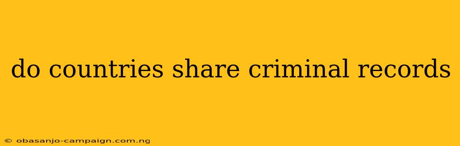 Do Countries Share Criminal Records