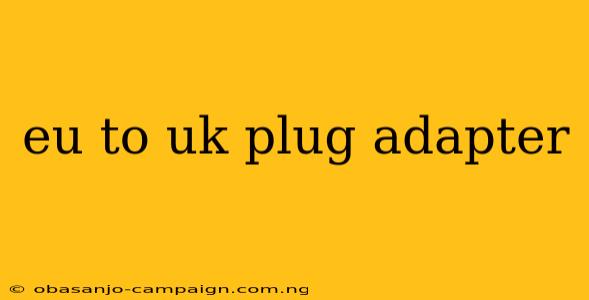 Eu To Uk Plug Adapter