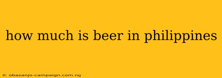 How Much Is Beer In Philippines