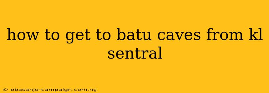 How To Get To Batu Caves From Kl Sentral