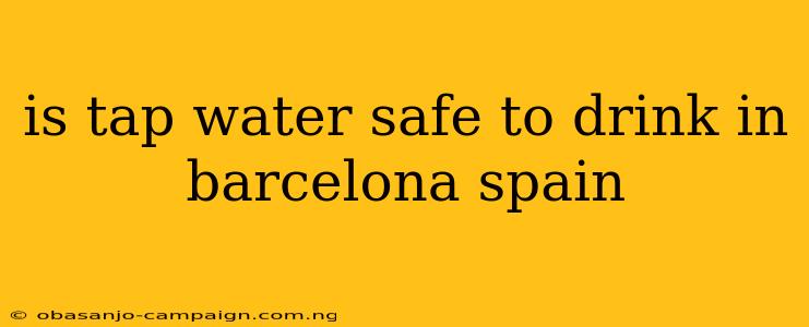 Is Tap Water Safe To Drink In Barcelona Spain