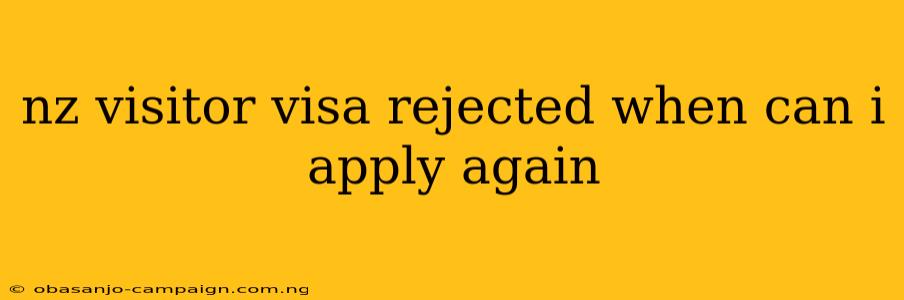 Nz Visitor Visa Rejected When Can I Apply Again