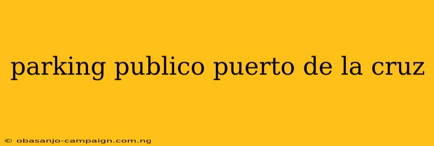 Parking Publico Puerto De La Cruz