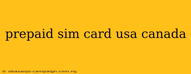 Prepaid Sim Card Usa Canada