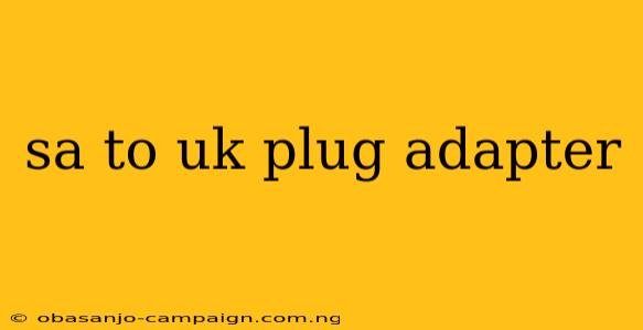 Sa To Uk Plug Adapter