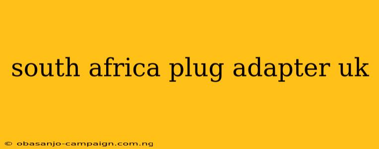 South Africa Plug Adapter Uk