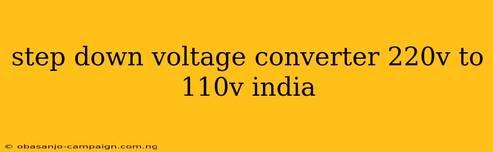 Step Down Voltage Converter 220v To 110v India