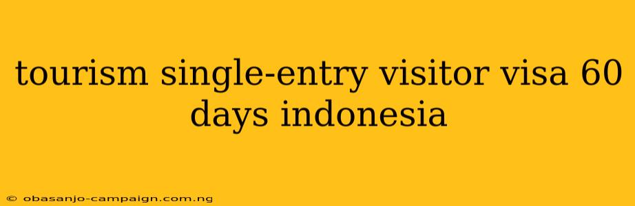 Tourism Single-entry Visitor Visa 60 Days Indonesia