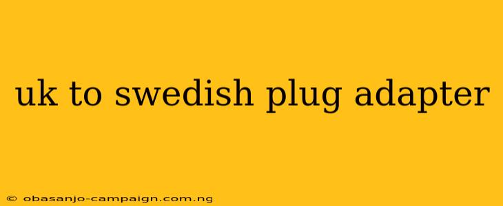 Uk To Swedish Plug Adapter