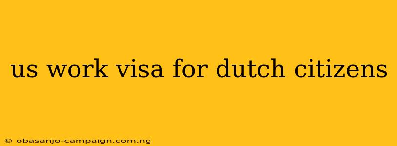 Us Work Visa For Dutch Citizens