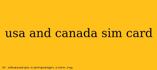 Usa And Canada Sim Card