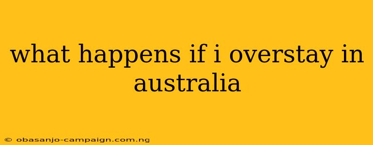 What Happens If I Overstay In Australia