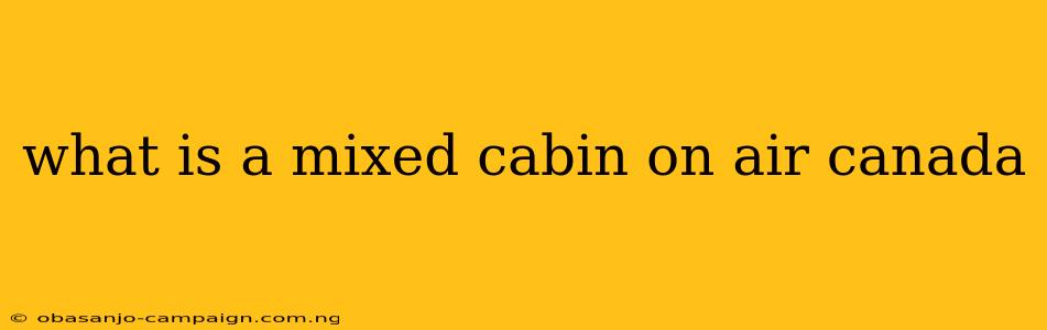 What Is A Mixed Cabin On Air Canada