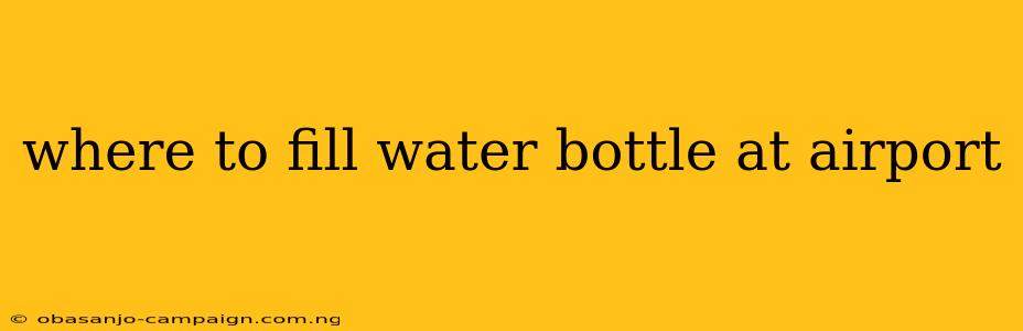 Where To Fill Water Bottle At Airport