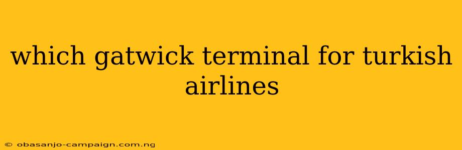 Which Gatwick Terminal For Turkish Airlines