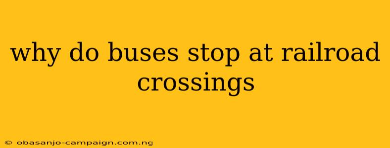 Why Do Buses Stop At Railroad Crossings